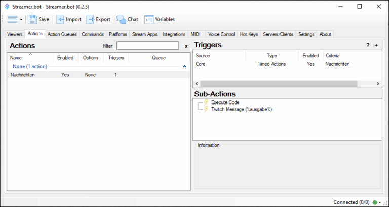 Streamer.bot Nachrichten