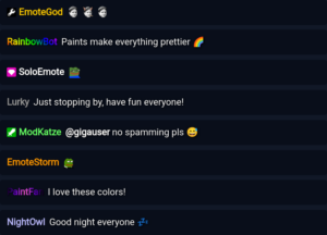 Chat Overlay Vorschau im Twitch-Stream