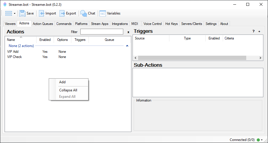 Streamer.bot Actions